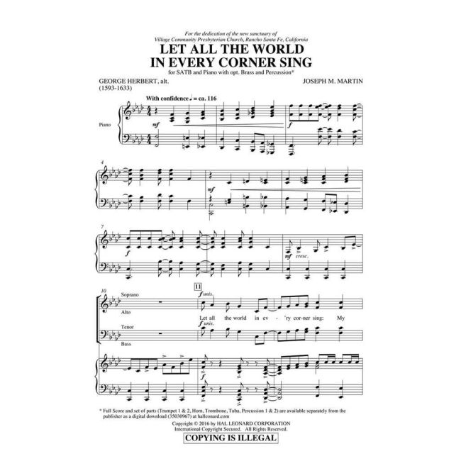 Herbert & Joseph M. Martin - Let All the World in Every Corner Sing
