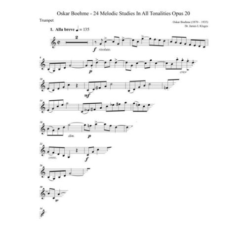 Boehme, Oskar - 24 Melodic Studies