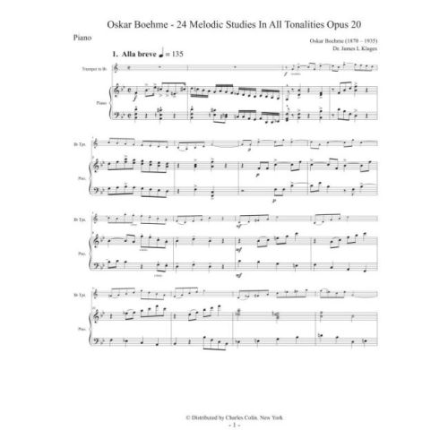 Boehme, Oskar - 24 Melodic Studies