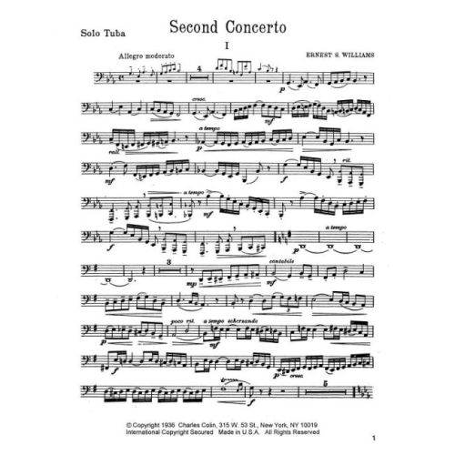 Williams, Ernest S. - Second Concerto for Tuba & Piano
