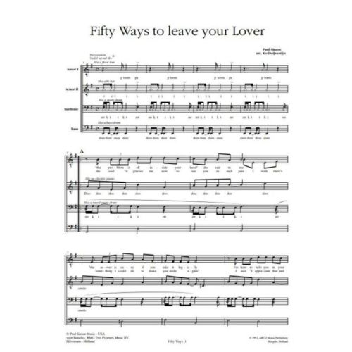 Fifty Ways to leave your lover