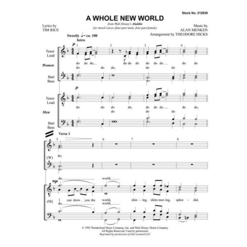 Menken & Rice - A Whole New World