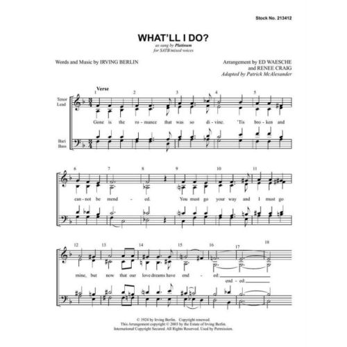 Berlin, Irving - What'll I Do?