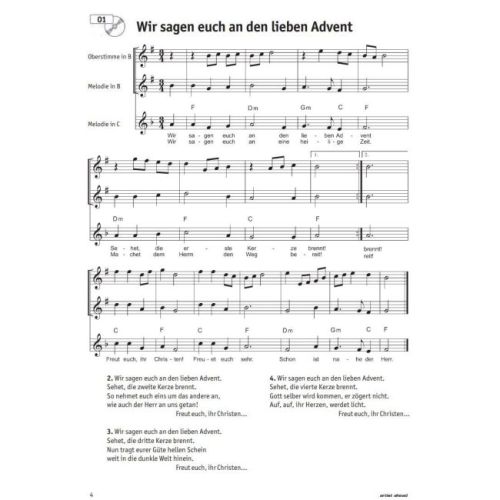 Fröhliche Weihnacht überall - B-Instrumente