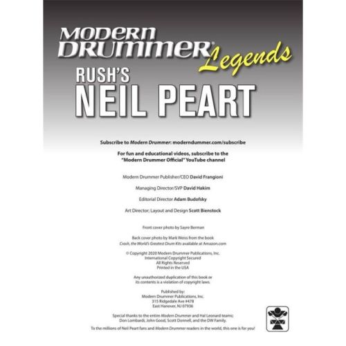 Modern Drummer Legends: Rush's Neil Peart