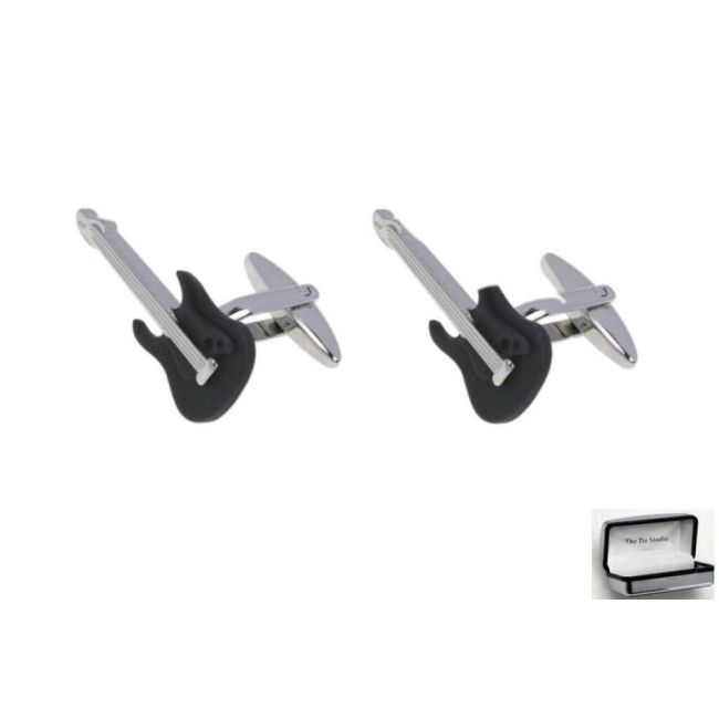 Cufflinks Black Guitar