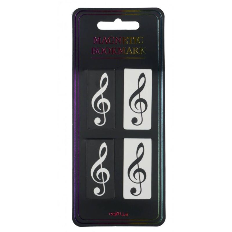 Magnetic bookmark g-clef black & white
