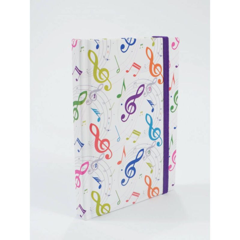 Notebook g-clef colourful A6