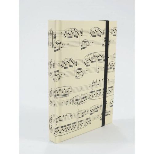 Notebook sheet music creme A6