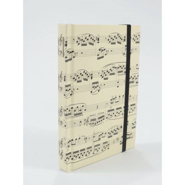 Notebook sheet music creme A6