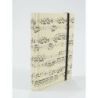 Notebook sheet music creme A6