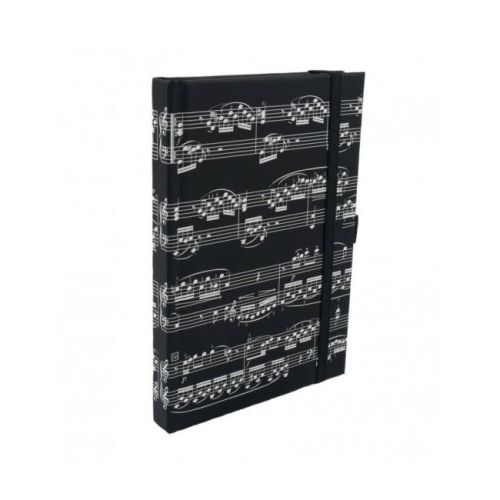 Notebook sheet music black A6