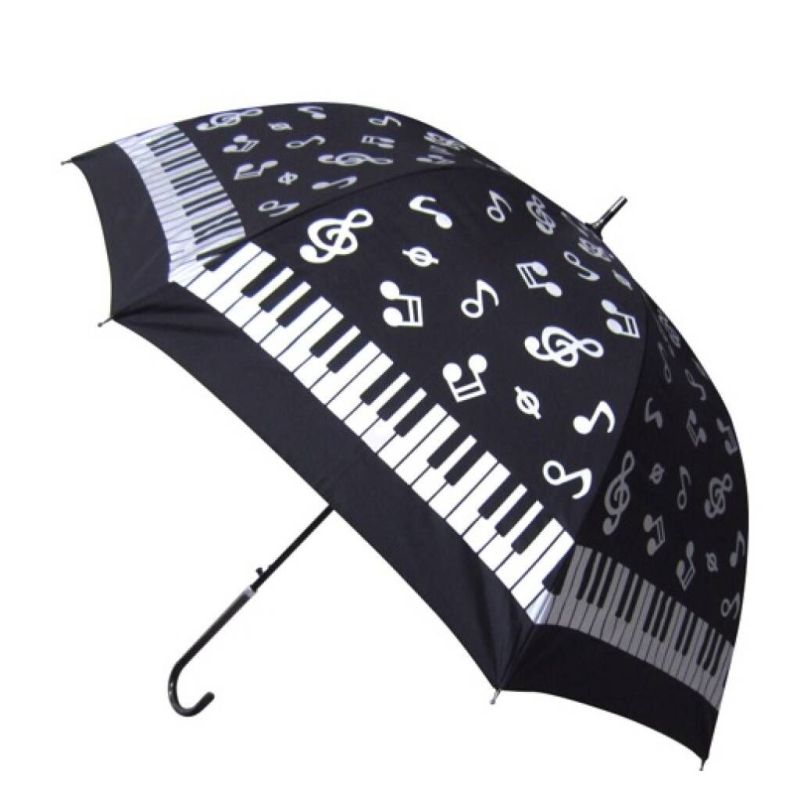 Umbrella Black And White Music Notes/Keyboard