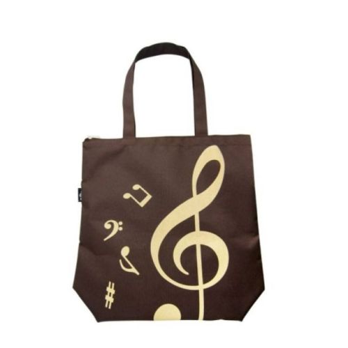 Tote Bag Treble Clef Brown
