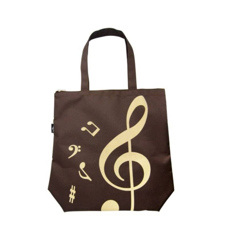 Tote Bag Treble Clef Brown