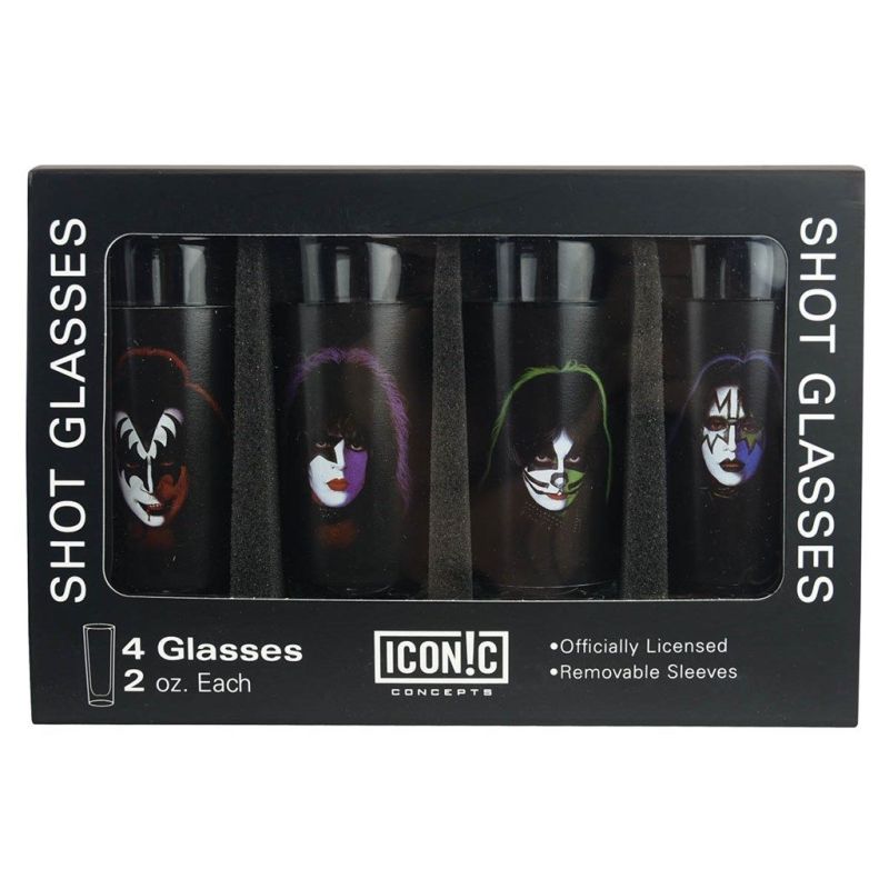 Kiss: Solo Albums - 4-Piece Shot Glass Set