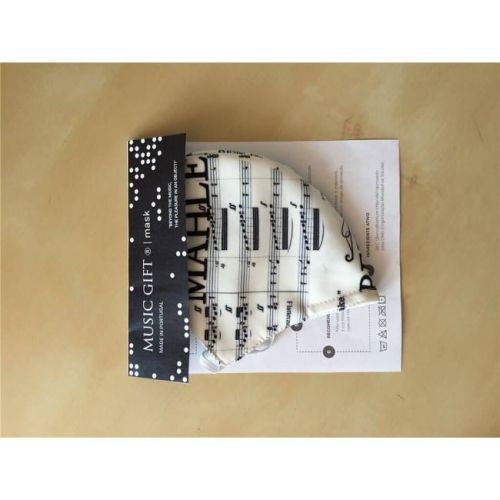 Music Design Face Covering White