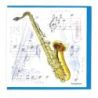 Notelets Pack Of Five - Saxophone Design