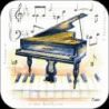 Coaster Set Of 4 Piano Design