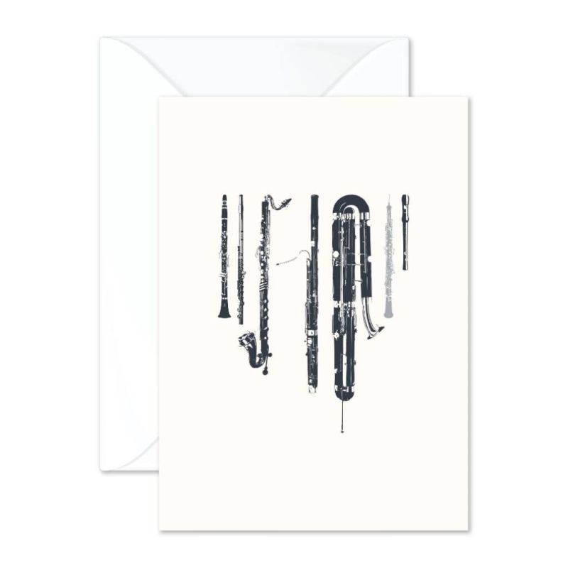 Vintage Woodwind Greetings Card