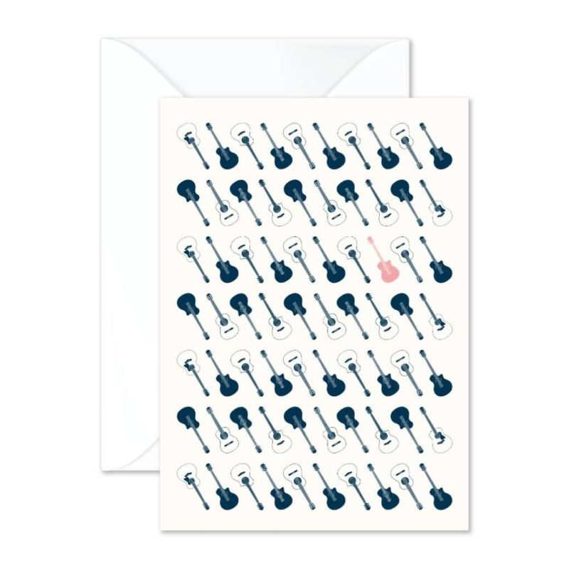 Vintage Acoustic Guitars Greetings Card