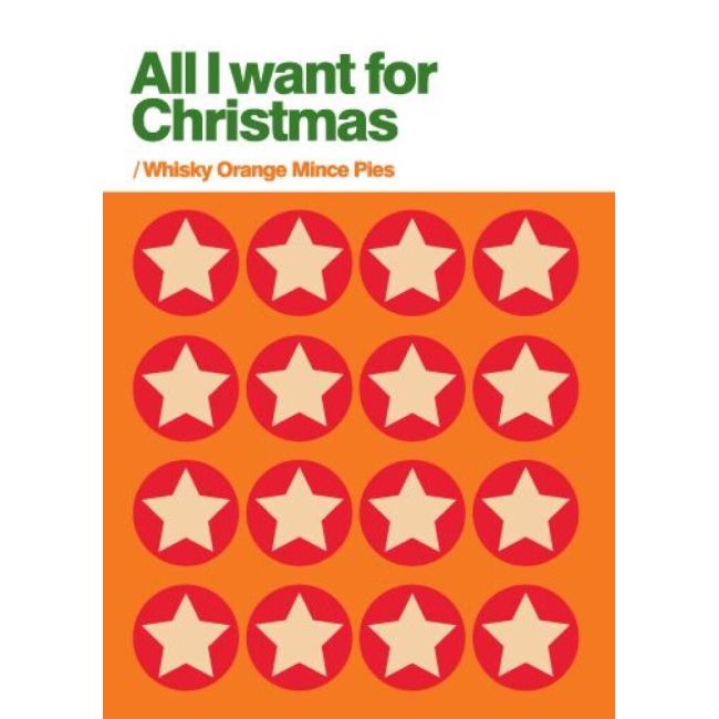 Merry Little Whisky Orange Mince Pies Card