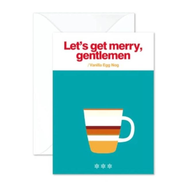 Merry Little Vanilla Egg Nog Christmas Card