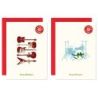 Christmas Card Pack Of 6 Eletric Guitars And Drums