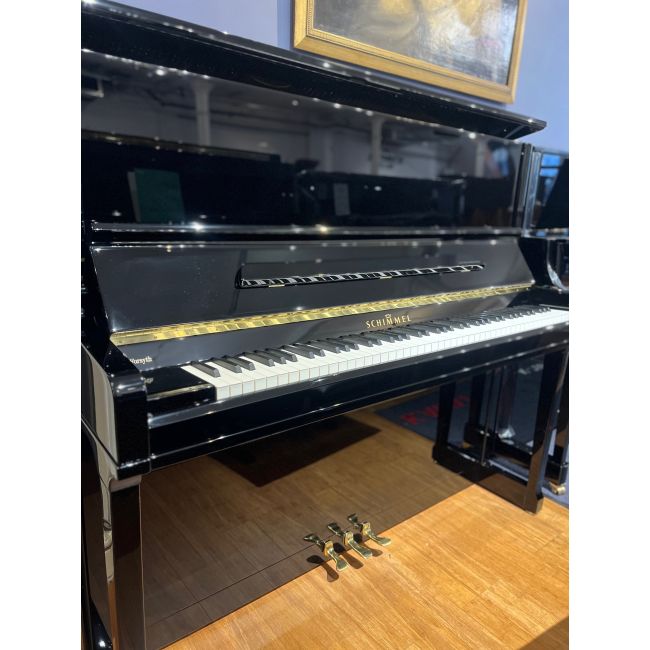 SOLD: Pre-Owned Schimmel K132T Upright Piano in Black Polyester 2018