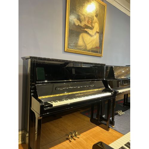 SOLD: Pre-Owned Schimmel K132T Upright Piano in Black Polyester 2018