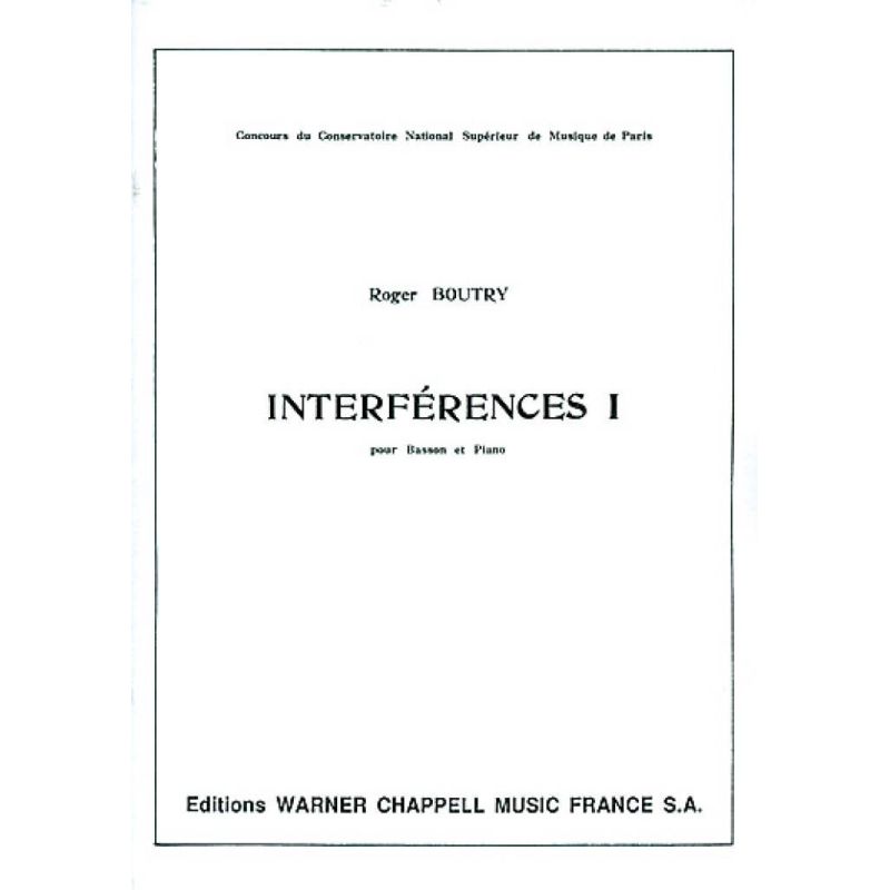 Boutry, Roger - Interferences I