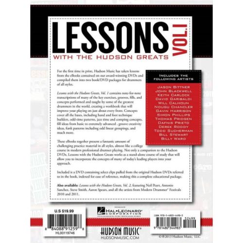 Lessons with the Hudson Greats - Volume 1