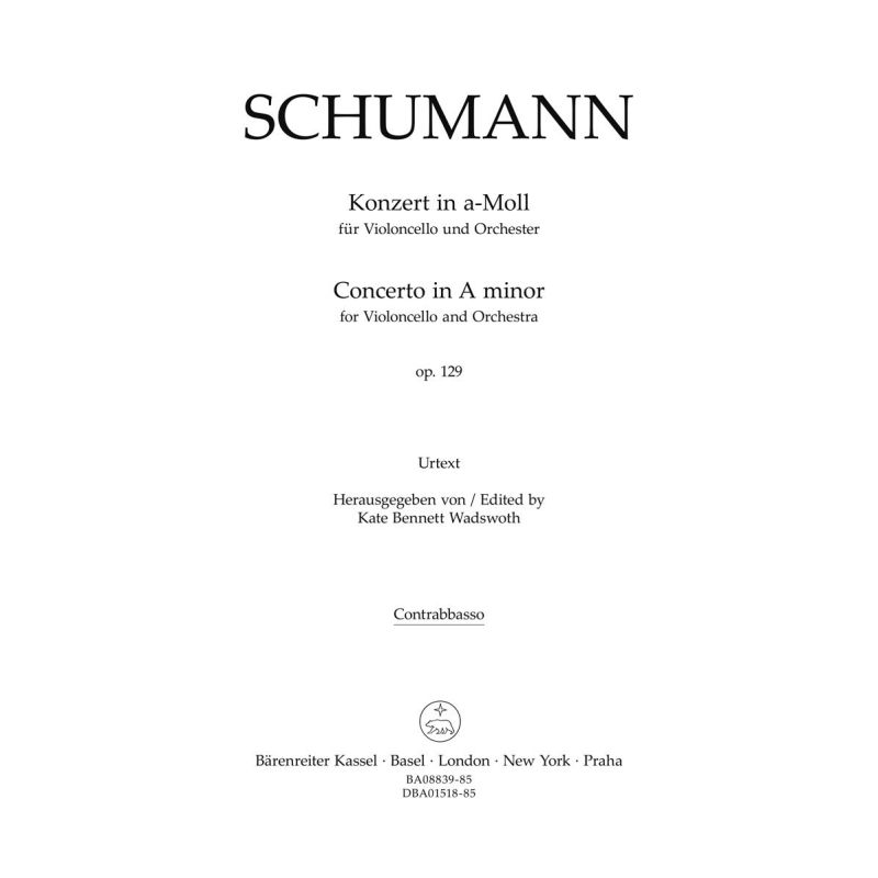 Schumann, Robert - Concerto for Violoncello in A minor Op.129