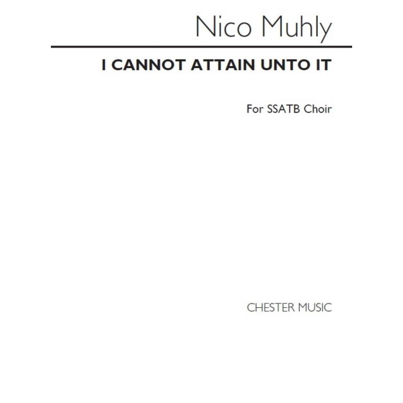 Muhly, Nico - I Cannot Attain Unto It