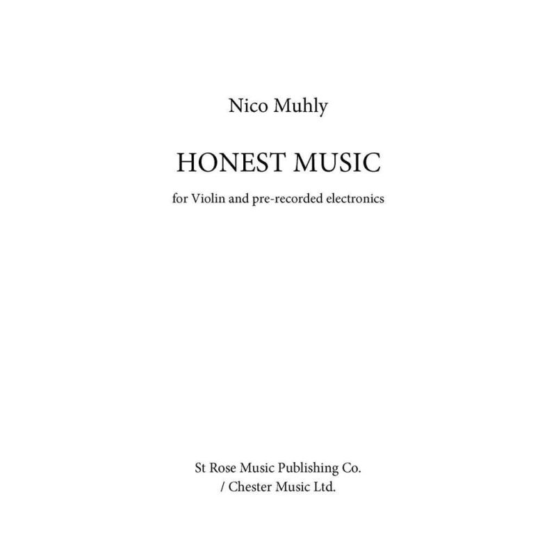 Muhly, Nico - Honest Music