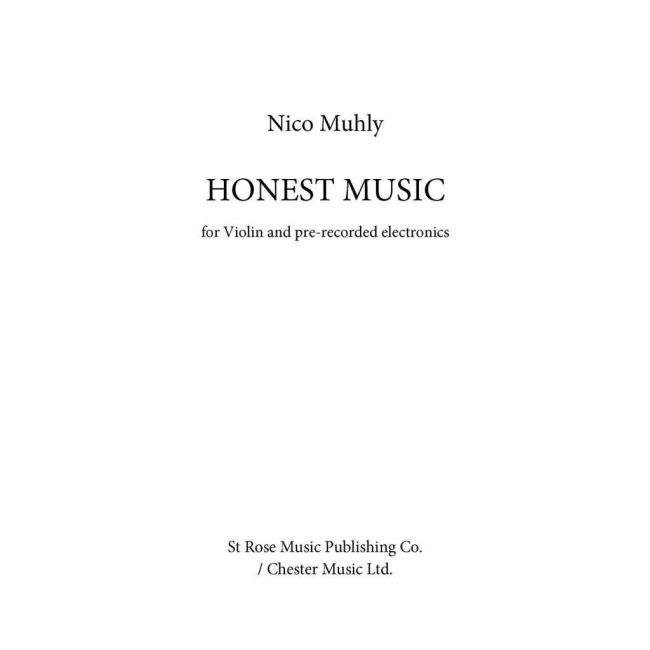 Muhly, Nico - Honest Music