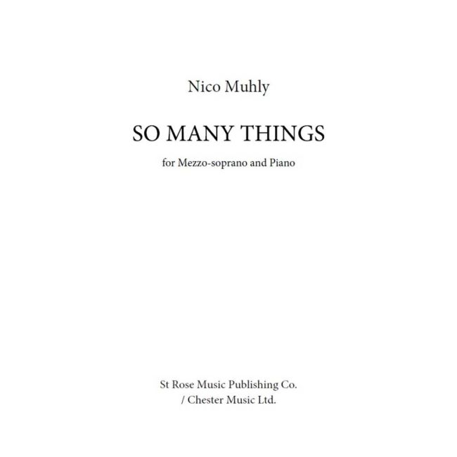 Muhly, Nico - So Many Things