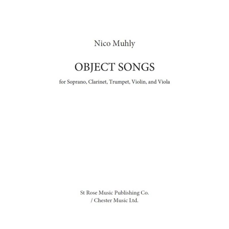 Muhly, Nico - Object Songs