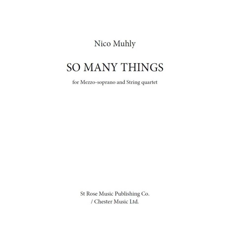 Muhly, Nico - So Many Things