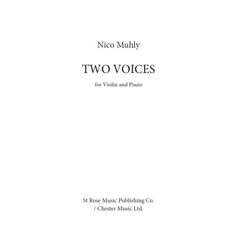 Muhly, Nico - Two Voices