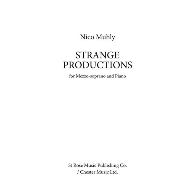 Muhly, Nico - Strange Productions