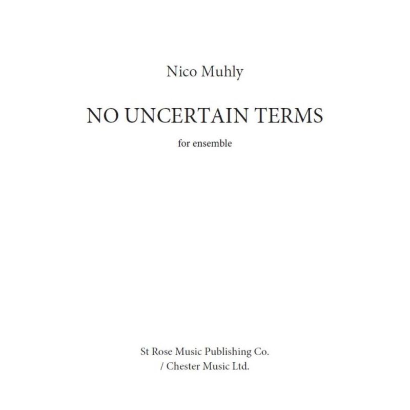 Muhly, Nico - No Uncertain Terms