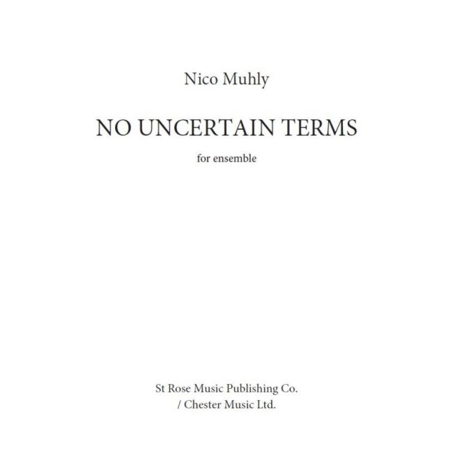 Muhly, Nico - No Uncertain Terms