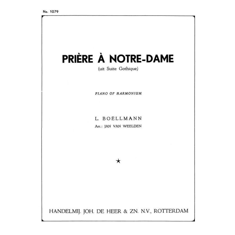 Boëllmann, Léon - Priere A Notre Dame