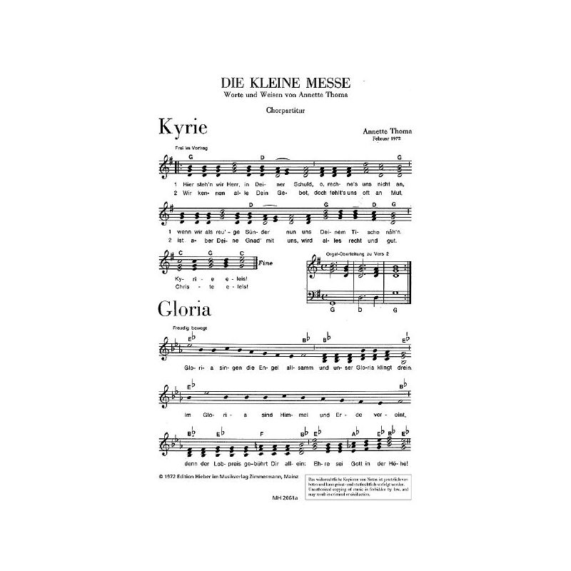 Thoma, Annette - Die Kleine Messe