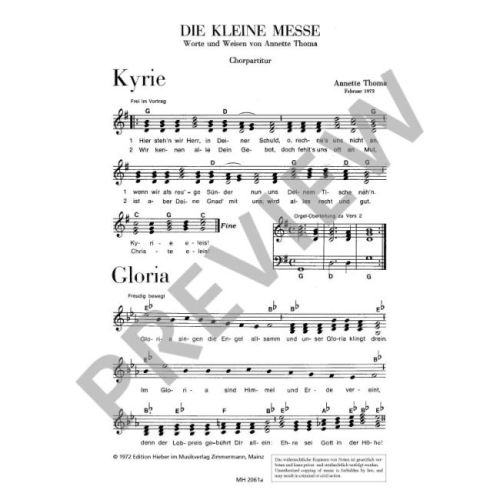 Thoma, Annette - Die Kleine Messe