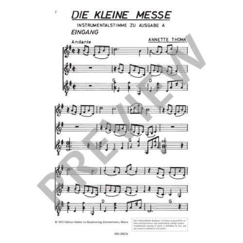 Thoma, Annette - Die Kleine Messe
