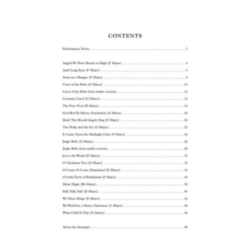 Christmas Carols For Marimba