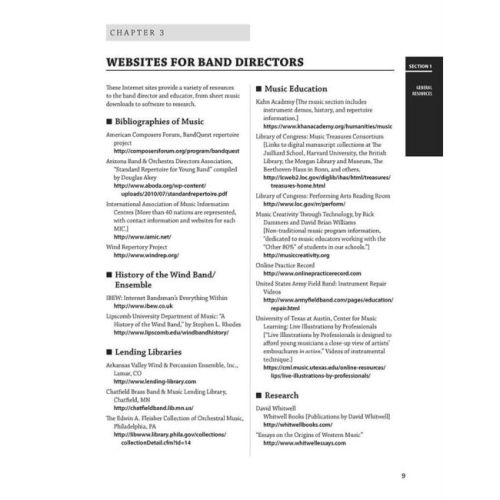 Sourcebook for Wind Band and Instrumental Music