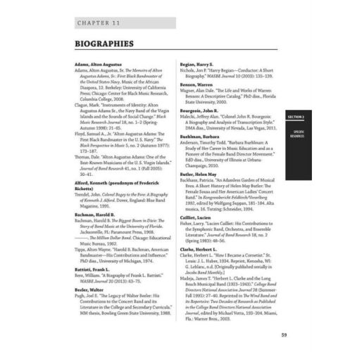 Sourcebook for Wind Band and Instrumental Music